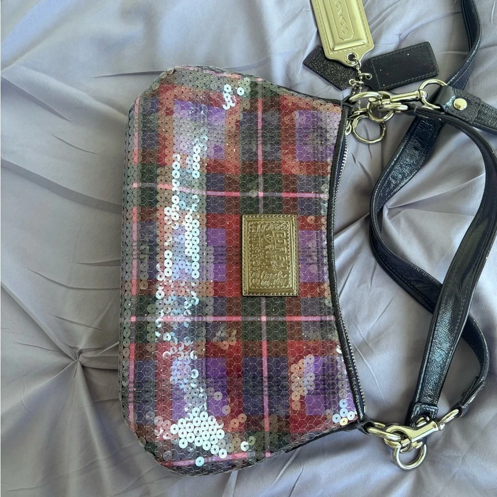 Coach Poppy Sequin Tartan Groovy
